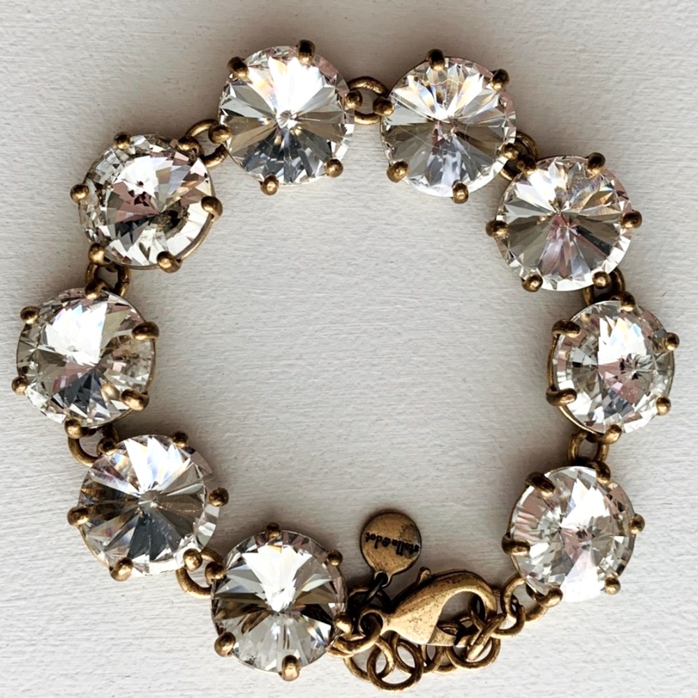 Crystal Tennis Bracelet in Clear and Gold - Luxe Sparkle